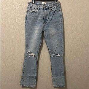 Pistola Women's Light Blue High Rise Ripped Jeans